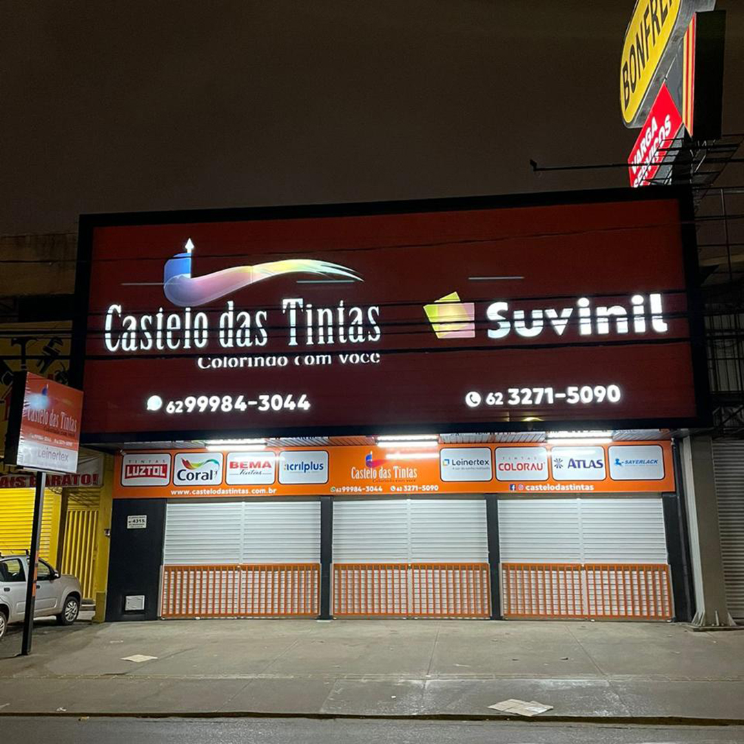 Fachada ACM com Luminoso - CAstelo das Tintas - Logomarca Comunicação Visual (1)