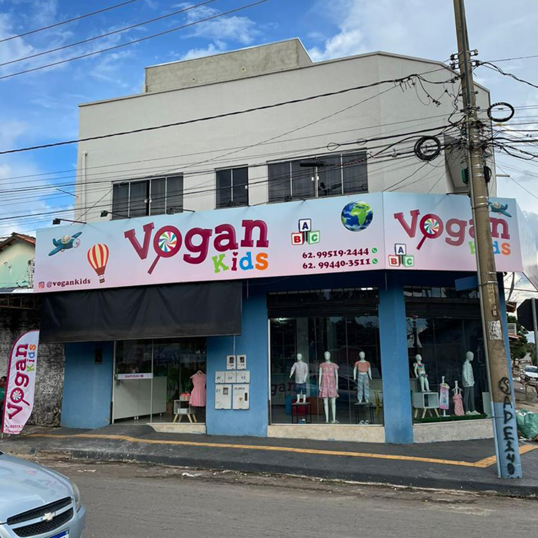 Fachada Volgan Kids - Logomarca Comunicação Visual